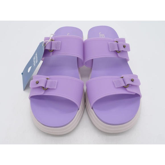 JBU Sandals Womens 9.5 Purple Fenton Platform Waterproof Slides Slip On PVC - Picture 6 of 10